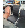CHAISE PU NOIR PIÈTEMENT MÉTAL CHROMÉ 