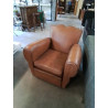 FAUTEUIL CLUB SKAÏ COGNAC DOSSIER MOUSTACHE ANNÉES 50