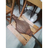 SOUFFLET DE CHEMINÉE BOIS ET CUIR FAUVE 
