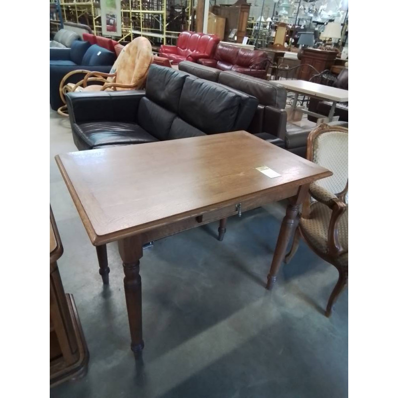 TABLE RECTANGULAIRE BOIS 1 TIROIR STYLE REGENCE 