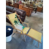 CHILIENNE BOIS CLAIR TISSU JAUNE