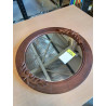 MIROIR ROND BOIS SCULPTÉ 