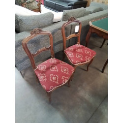 PAIRE DE CHAISES BOIS...