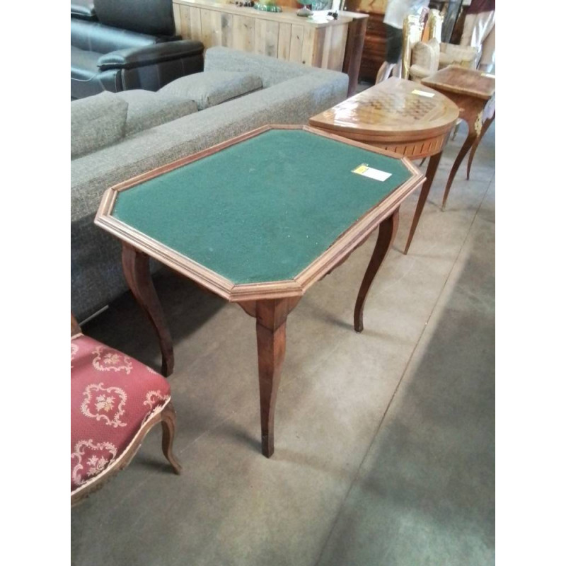 TABLE DE JEU OCTOGONAL BOIS PIRDS GALBÉ 1 TIROIR 