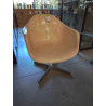 FAUTEUIL COQUE FIBRE DE VERRE PIÈTEMENT MÉTAL ANNÉES 50/60