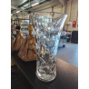 VASE CRISTAL GRAVÉ AUX FEUILLES 30CM