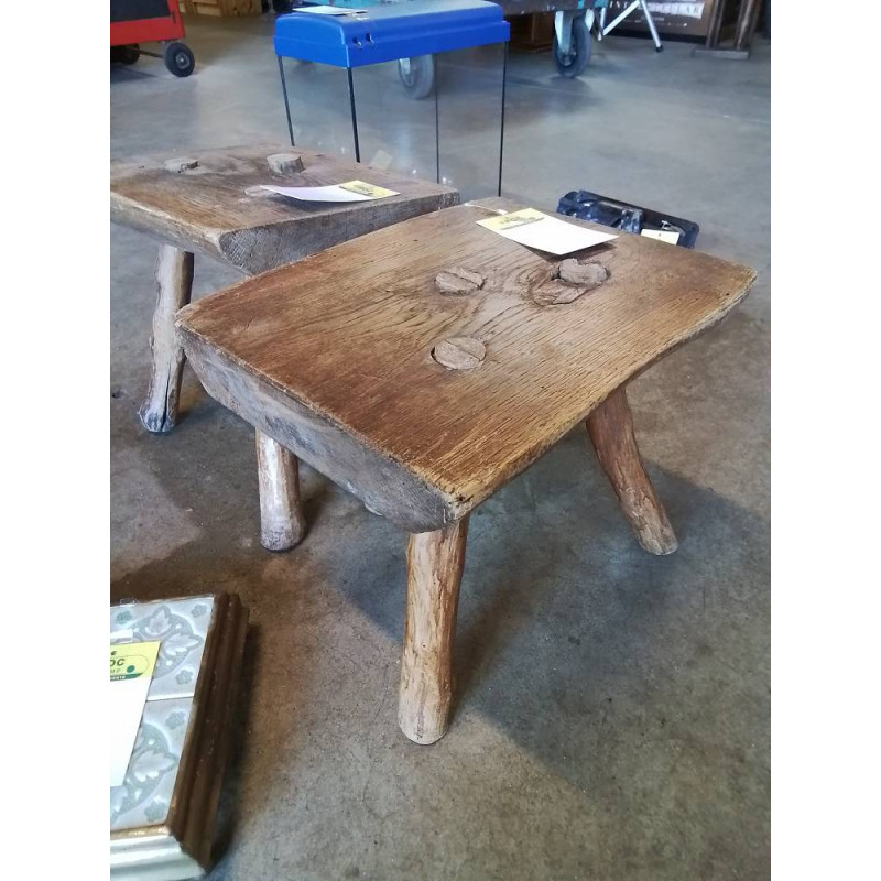 PORTE PLANTE RECTANGULAIRE TRIPODE BOIS NATUREL 