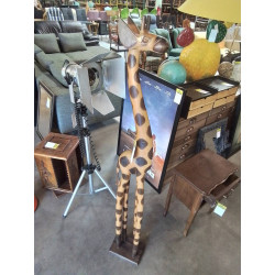 SCULPTURE GIRAFE BOIS
