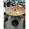 TABLE MANGE DEBOUT PIÈTEMENT MÉTAL PLATEAU BOIS HORIZON CAP