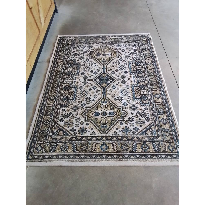 TAPIS MAINE ECRU BLEU VERT 185X140CM