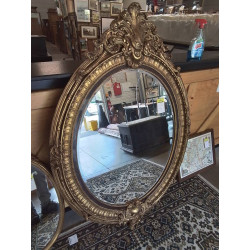 MIROIR OVALE DORÉ STYLE...