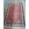 TAPIS LAINE FAIT MAIN ROUGE BLEU ECRU 200X125CM
