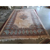 TAPIS FAIT MAIN BEIGE ORANGE ECRU ET BLEU 201X297 CM