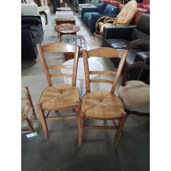 CHAISE BOIS CLAIR PAILLÉ...
