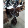 PORTE PLANTE A ROULETTES RESINE MARRON SIMO ITALY 5 POTS ANNÉES 70