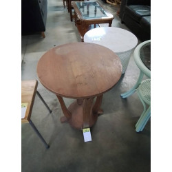 GUERIDON ROND BOIS ART DÉCO 