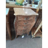 CHIFFONNIER STYLE LOUIS XV 5 TIROIRS BOIS DE ROSE GARNITURES  BRONZE