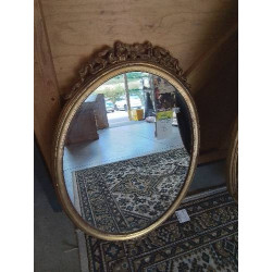 MIROIR OVALE DORÉ STYLE...