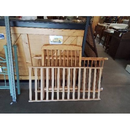 LIT BÉBÉ A BARREAUX PIN 60X120 CM